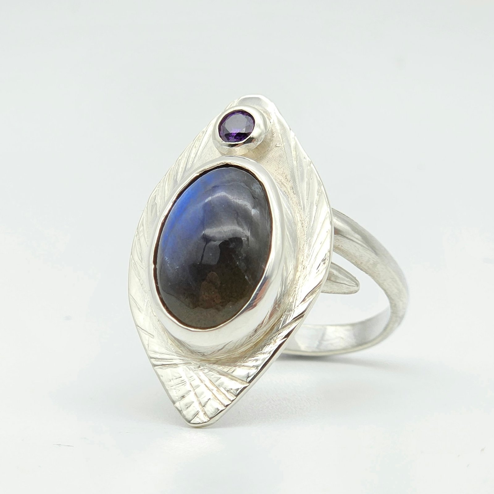 Anillo Tian con labradorita - Imagen 2