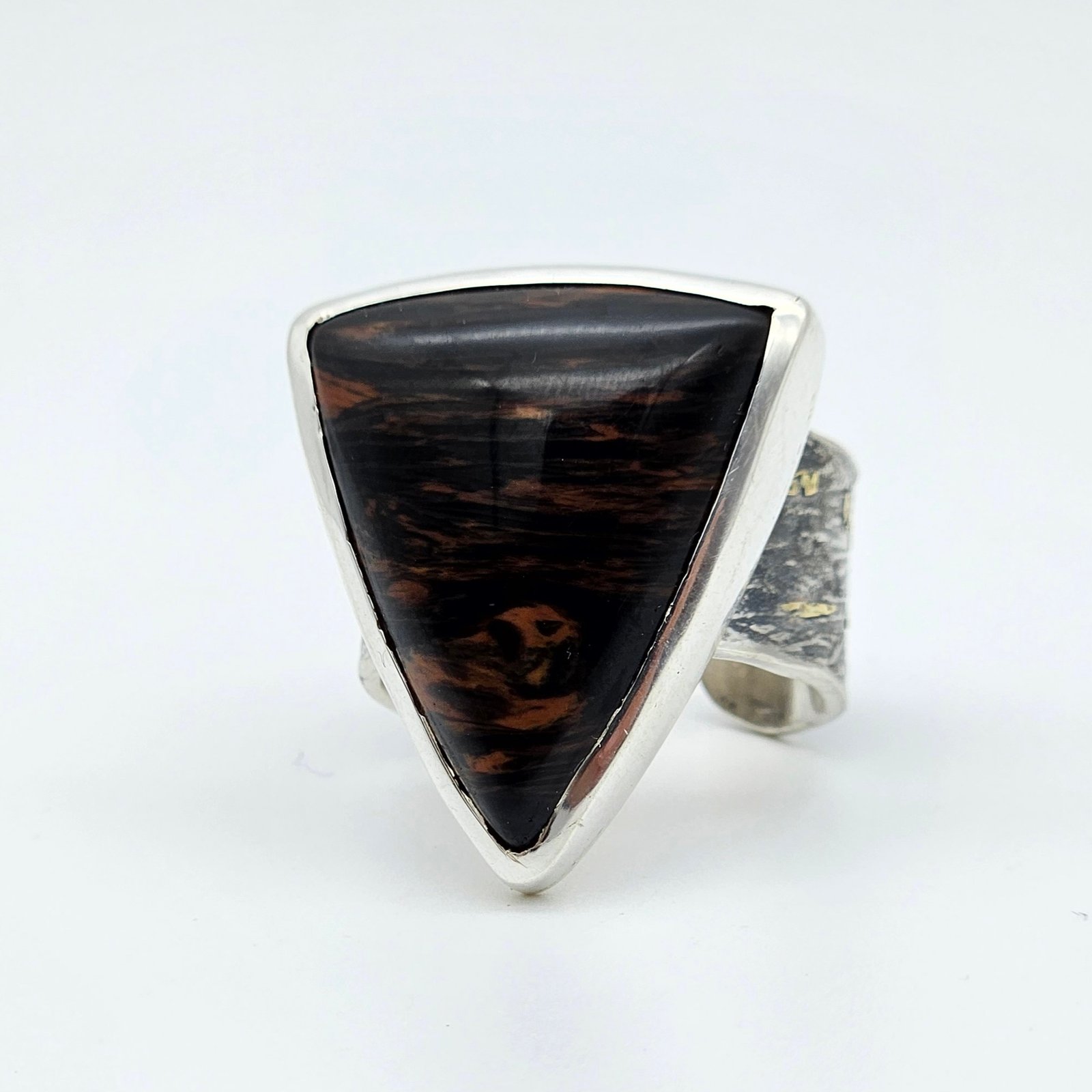 Anillo Kum Boo con obsidiana caoba - Imagen 3