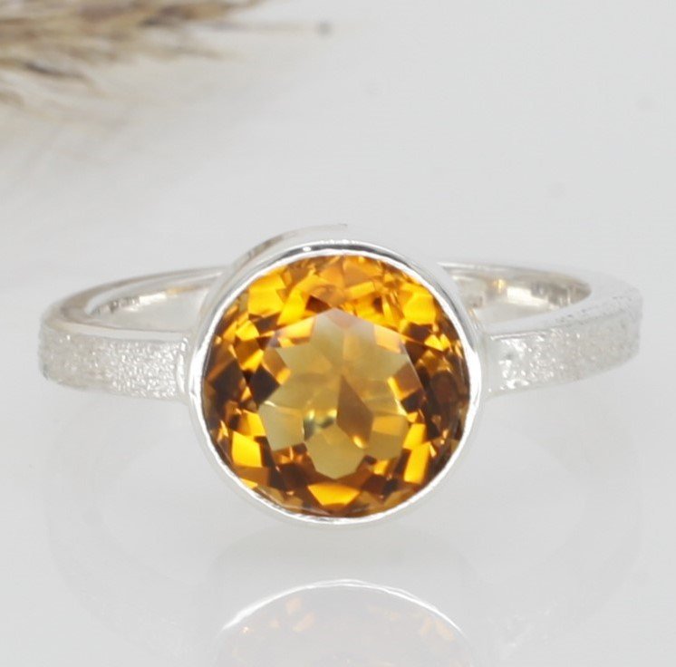 Anillo Ale con citrino XL talla brillante - Imagen 3